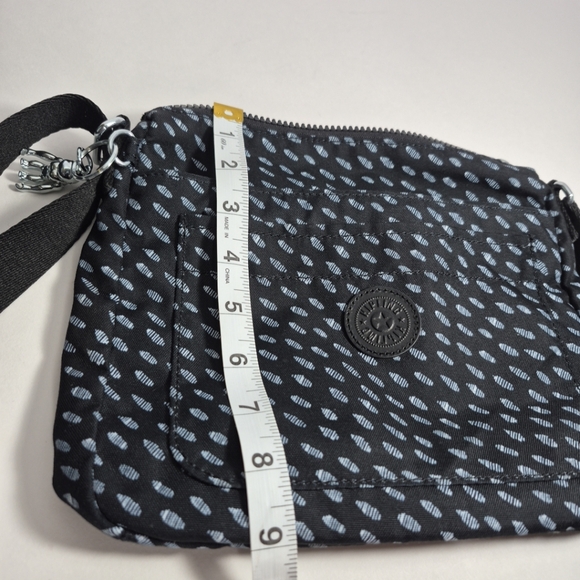 Kiplings Sebastian Ultimate Dots Rasp Dream Black Crossbody Purse - Picture 8 of 10